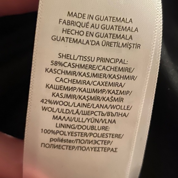 Lauren Ralph Lauren Black Cashmere Maxi Trench Coat With Belt. - Picture 6 of 6